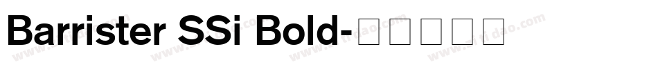 Barrister SSi Bold字体转换